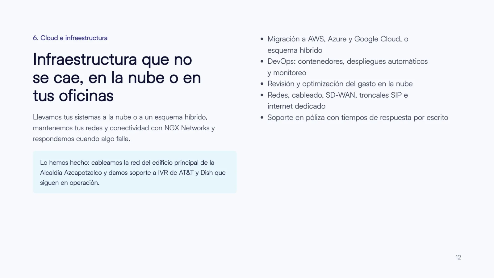 Cloud e infraestructura: infraestructura que no se cae, en la nube o en tus oficinas